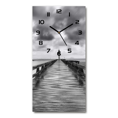 Horloge verticale en verre Phare