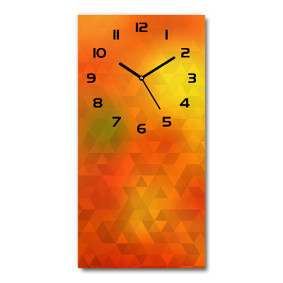 Horloge murale en verre rectangulaire Triangles abstraits