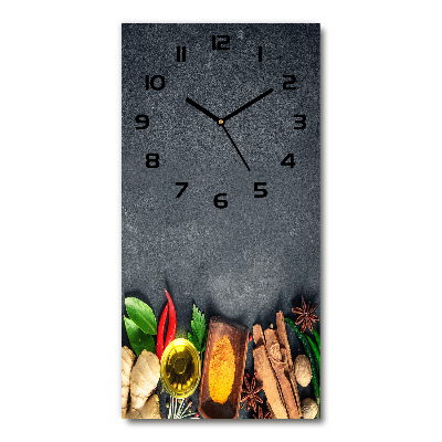 Horloge rectangulaire verticale Épices et herbes