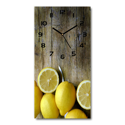 Horloge verticale en verre Citrons