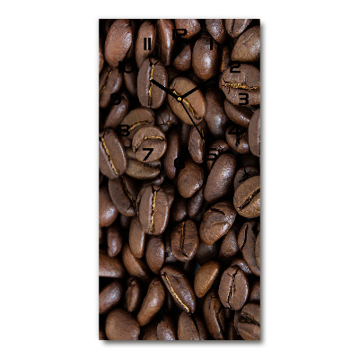 Horloge rectangulaire verticale Motif de grains de café