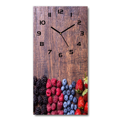 Horloge rectangulaire verticale Fruits de la forêt