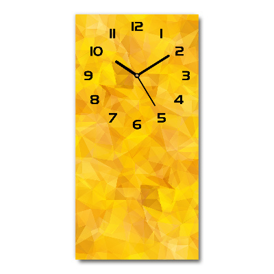 Horloge verticale en verre Triangles abstraits
