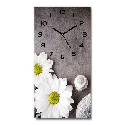 Horloge rectangulaire verticale Gerbera