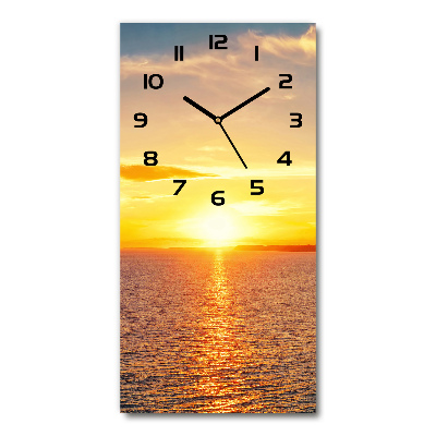 Horloge verticale en verre Mer couchée