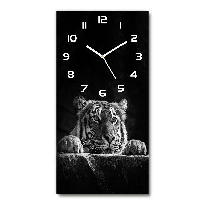 Horloge verticale en verre Tigre