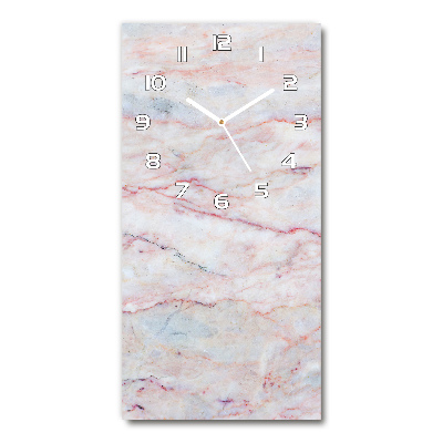 Horloge murale en verre rectangulaire Fond marbré