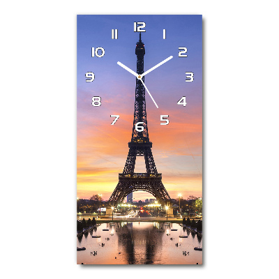 Horloge rectangulaire verticale Tour Eiffel Paris