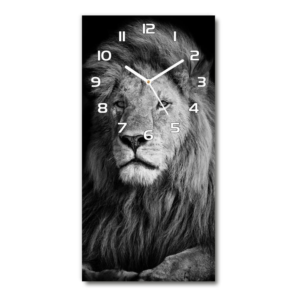 Horloge rectangulaire verticale Portrait d'un lion