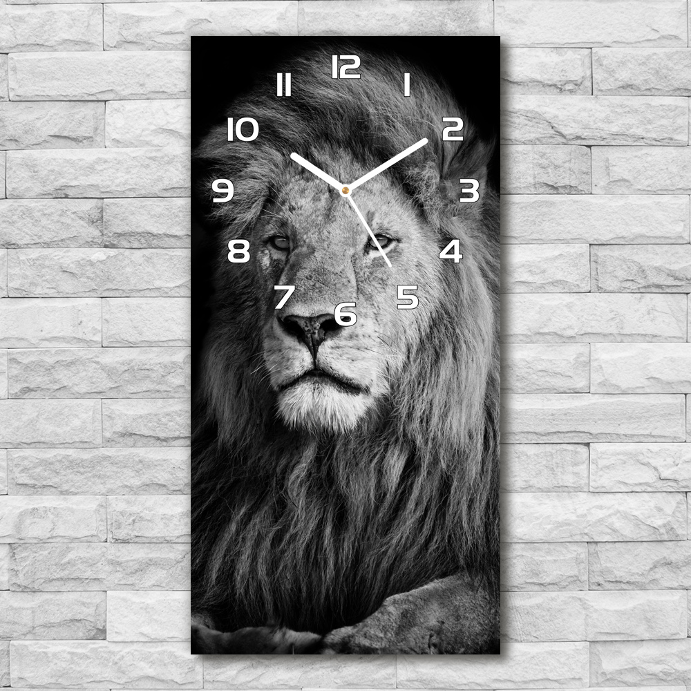 Horloge rectangulaire verticale Portrait d'un lion