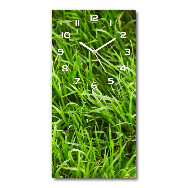 Horloge murale verticale Herbe