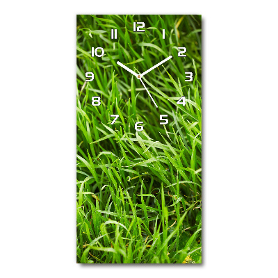 Horloge murale verticale Herbe