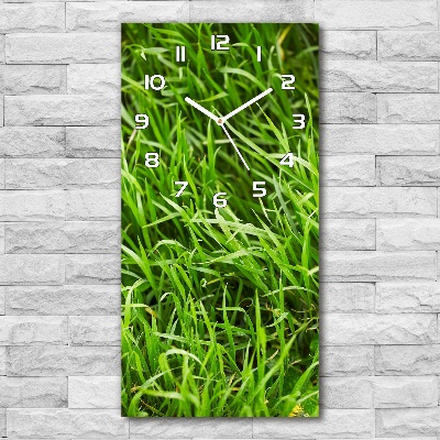 Horloge murale verticale Herbe