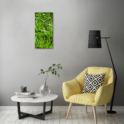 Horloge murale verticale Herbe