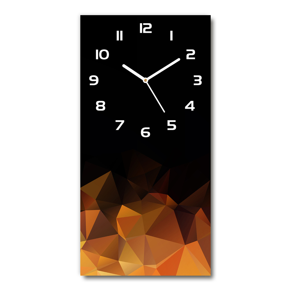 Horloge rectangulaire verticale Triangles abstraits