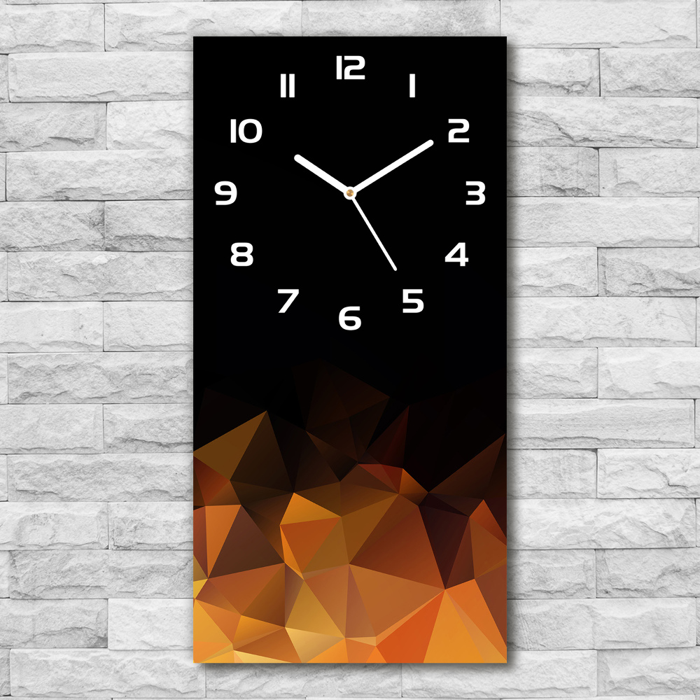 Horloge rectangulaire verticale Triangles abstraits