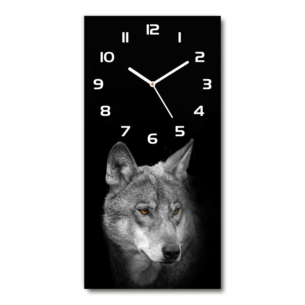 Horloge murale en verre rectangulaire Loup