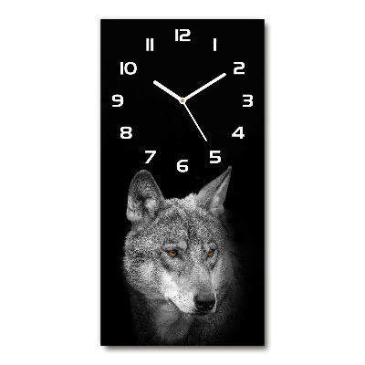 Horloge murale en verre rectangulaire Loup