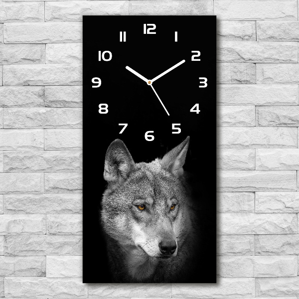 Horloge murale en verre rectangulaire Loup