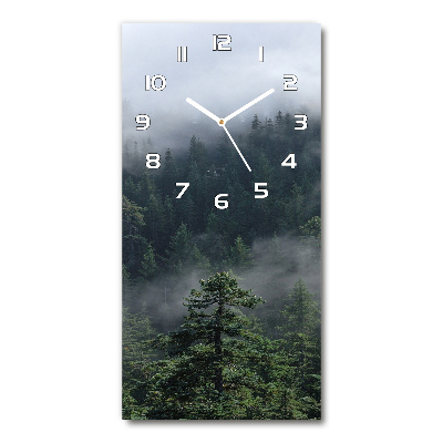 Horloge murale verticale Brouillard sur la forêt