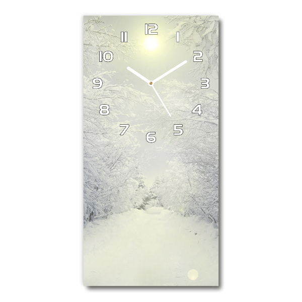 Horloge murale verticale Forêt d'hiver