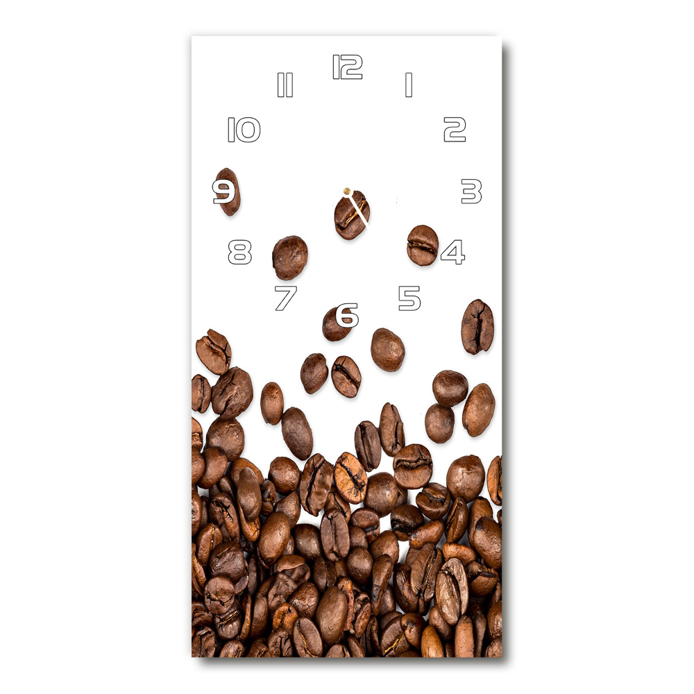 Horloge rectangulaire verticale Grains de café