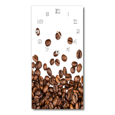 Horloge rectangulaire verticale Grains de café