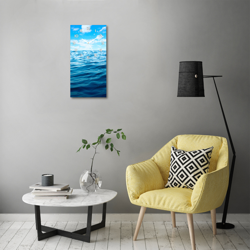 Horloge rectangulaire verticale Eau de mer