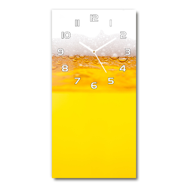 Horloge verticale en verre Bière
