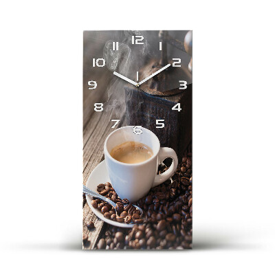 Horloge rectangulaire verticale Coupe de café