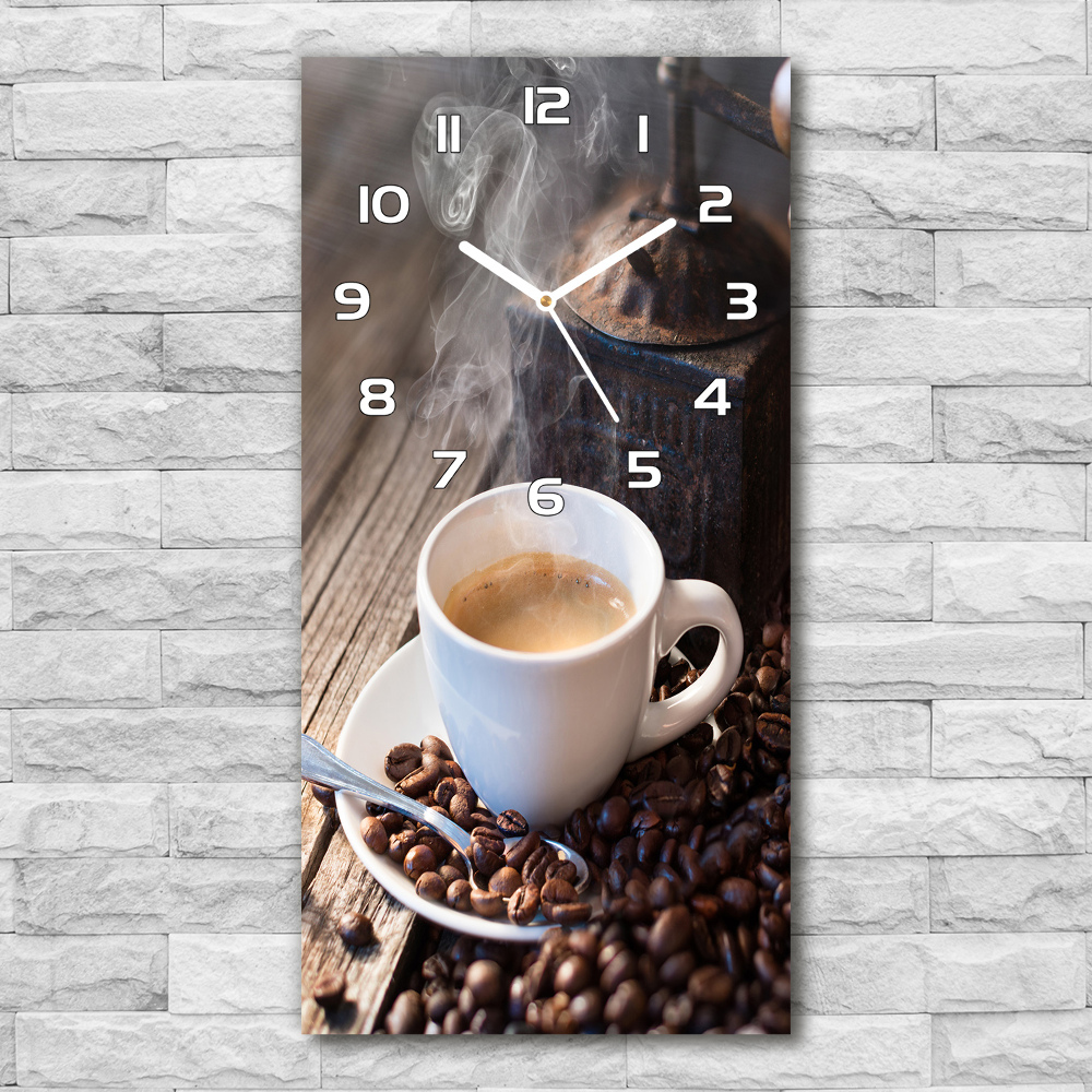 Horloge rectangulaire verticale Coupe de café