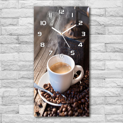 Horloge rectangulaire verticale Coupe de café