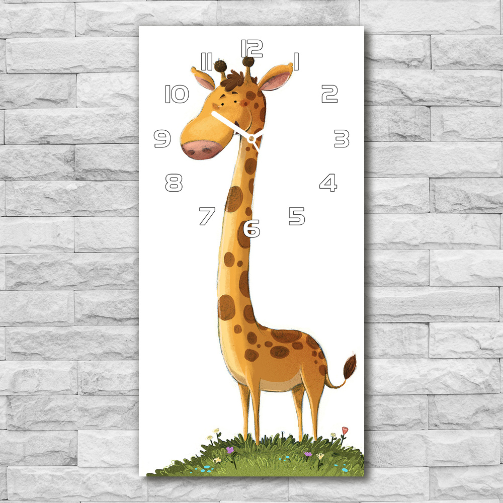 Horloge murale en verre rectangulaire Girafe