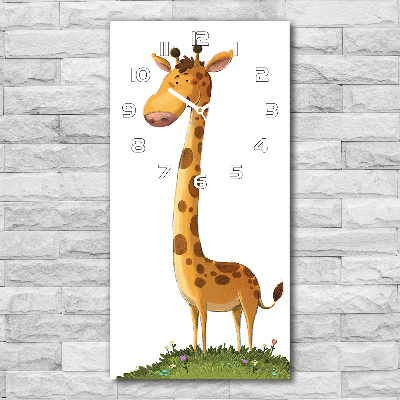 Horloge murale en verre rectangulaire Girafe