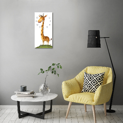 Horloge murale en verre rectangulaire Girafe