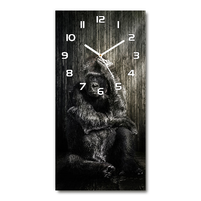 Horloge verticale en verre Gorille