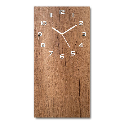 Horloge murale verticale Fond en bois