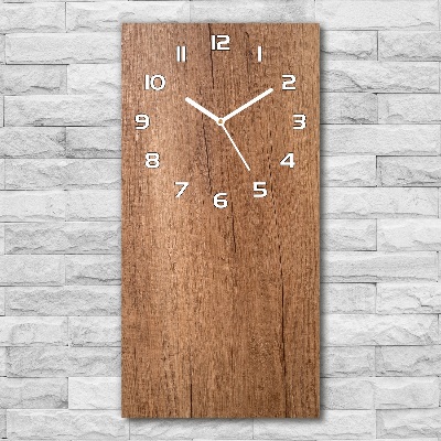 Horloge murale verticale Fond en bois