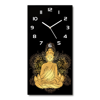 Horloge murale verticale Bouddha et mandala