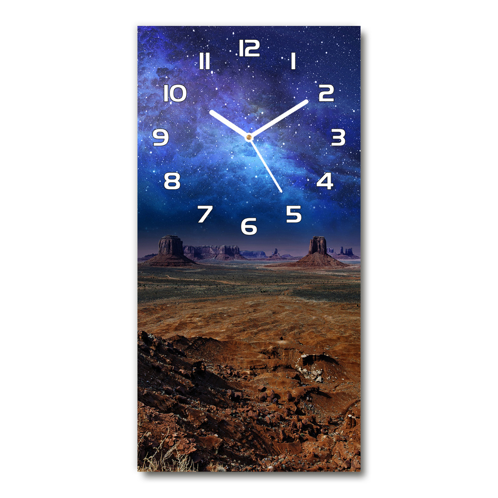 Horloge rectangulaire verticale Ciel étoilé