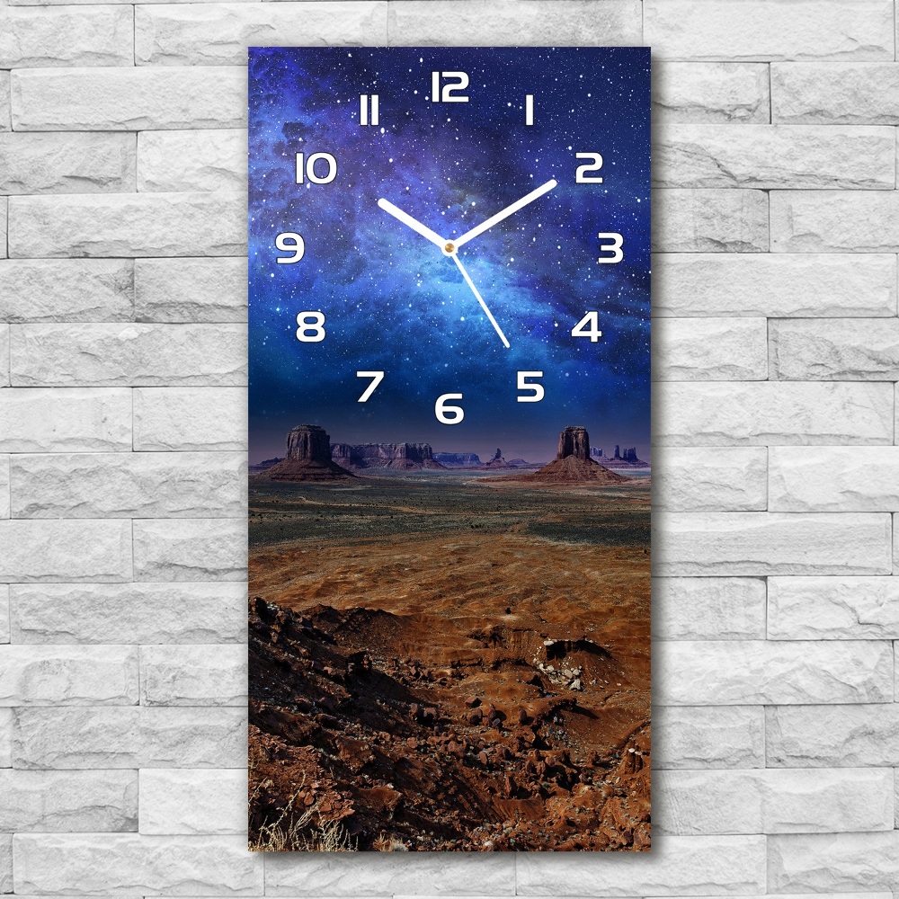 Horloge rectangulaire verticale Ciel étoilé