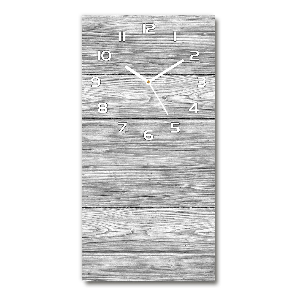 Horloge murale en verre rectangulaire Fond en bois