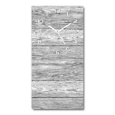 Horloge murale en verre rectangulaire Fond en bois