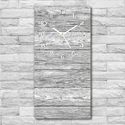 Horloge murale en verre rectangulaire Fond en bois