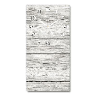 Horloge murale en verre rectangulaire Motif en bois gris