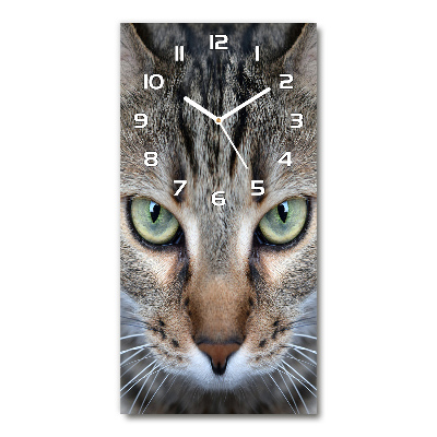 Horloge murale verticale Yeux de chat