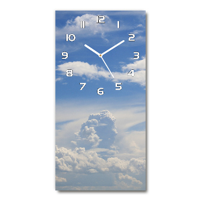 Horloge murale en verre rectangulaire Nuages dans le ciel