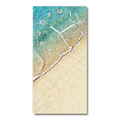 Horloge murale en verre rectangulaire Vague de mer