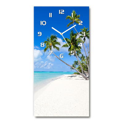 Horloge murale verticale Plage tropicale