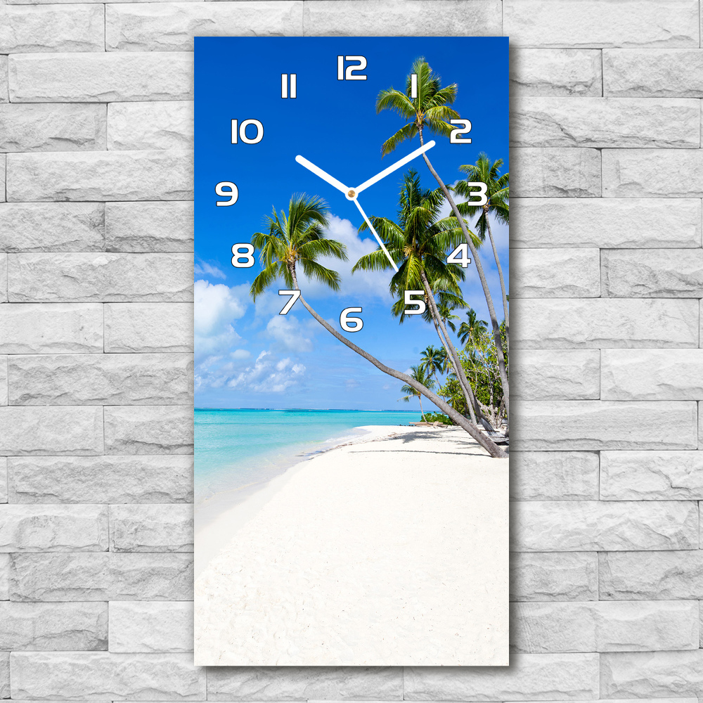 Horloge murale verticale Plage tropicale